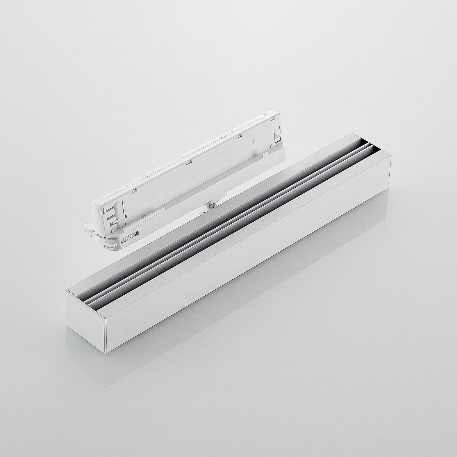 LED skinnespot Millay 3-fase svingbar hvit 26W 4000K sidebilde