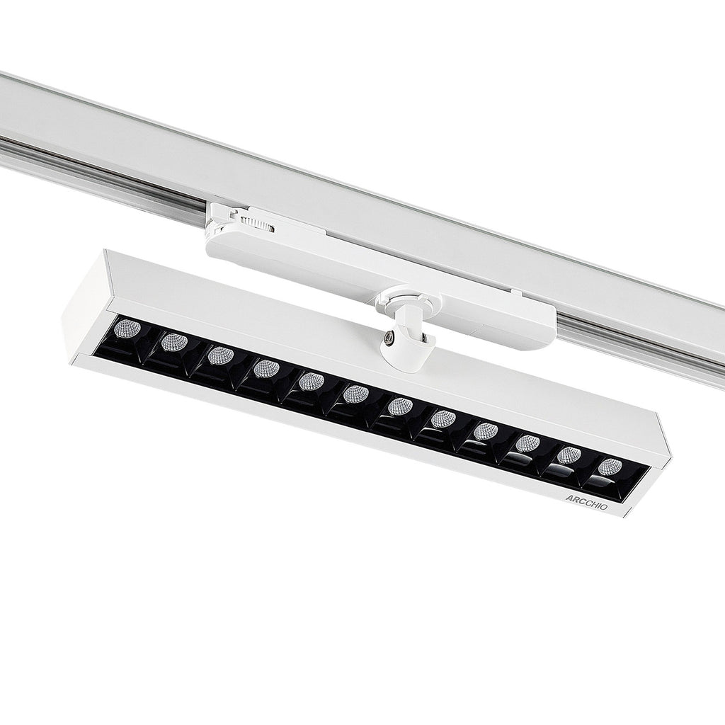 LED skinnespot Millay 3-fase svingbar hvit detalj av lampe