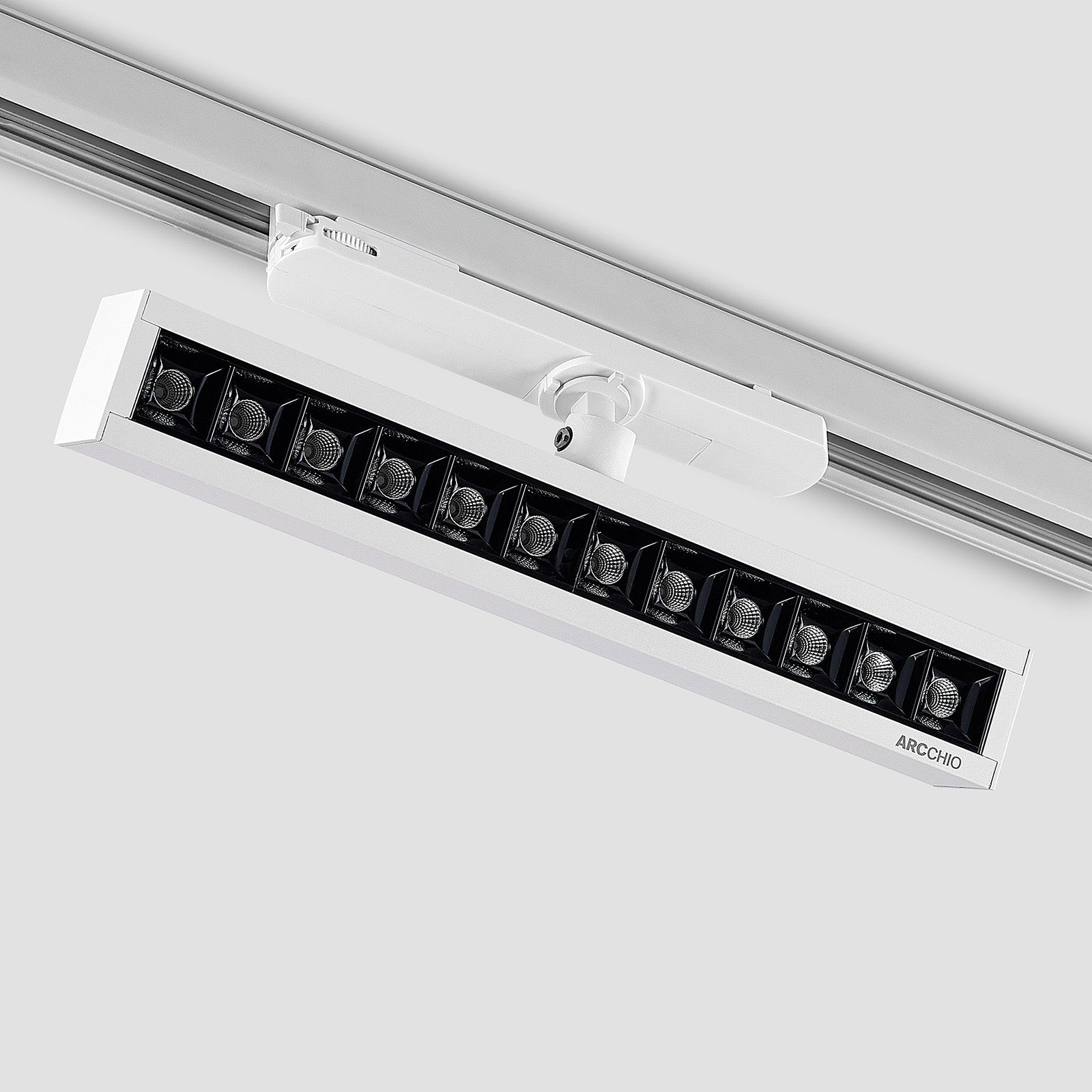 LED skinnespot Millay 3-fase svingbar hvit justerbar vinkel