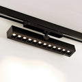 LED-skinnespot Millay svart forfra