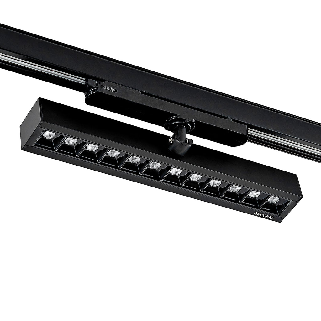 LED skinnespot Millay svart svingbar 4000K 26W nærbilde