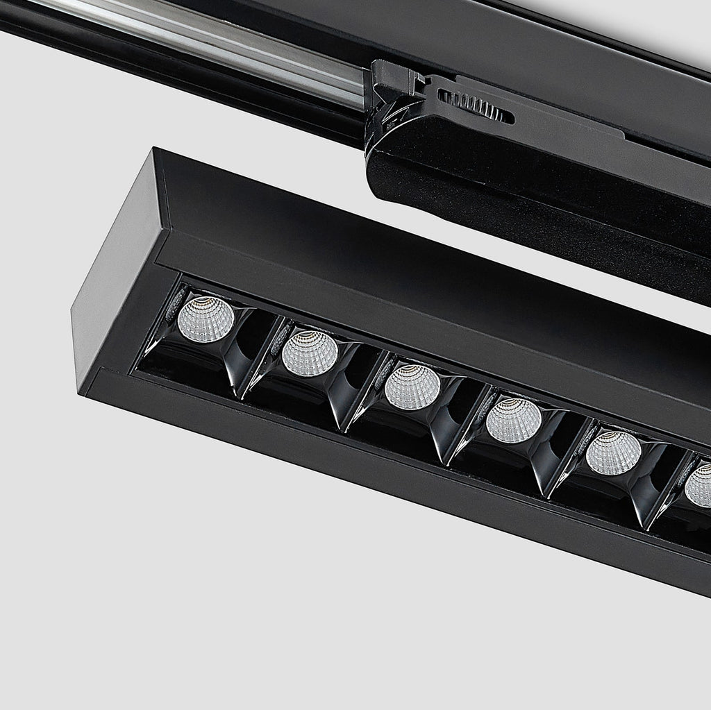 LED skinnespot Millay svart svingbar 4000K 26W lyseffekt