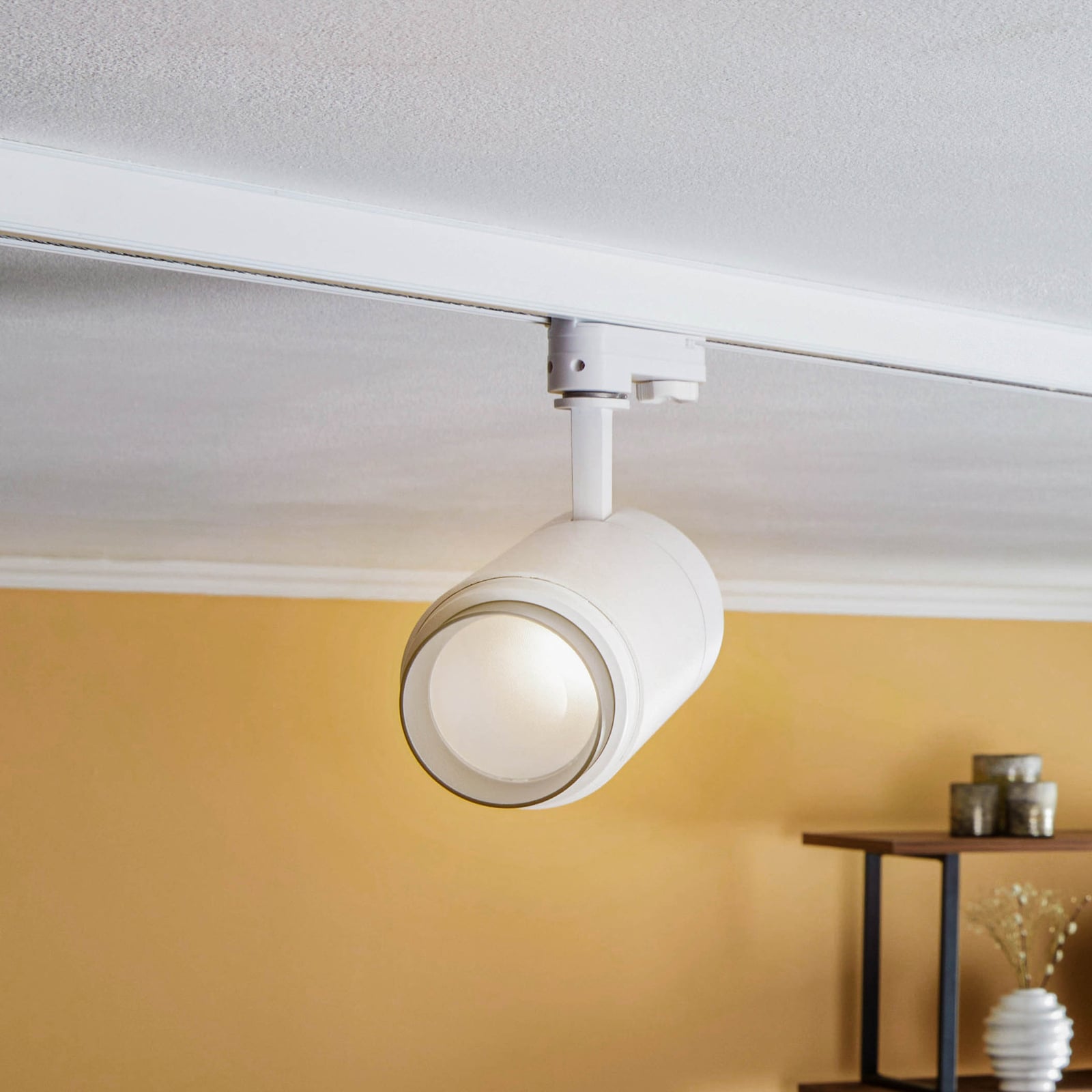 LED skinnespot Nanna hvit 3000K 27W 3-fase aluminium forfra