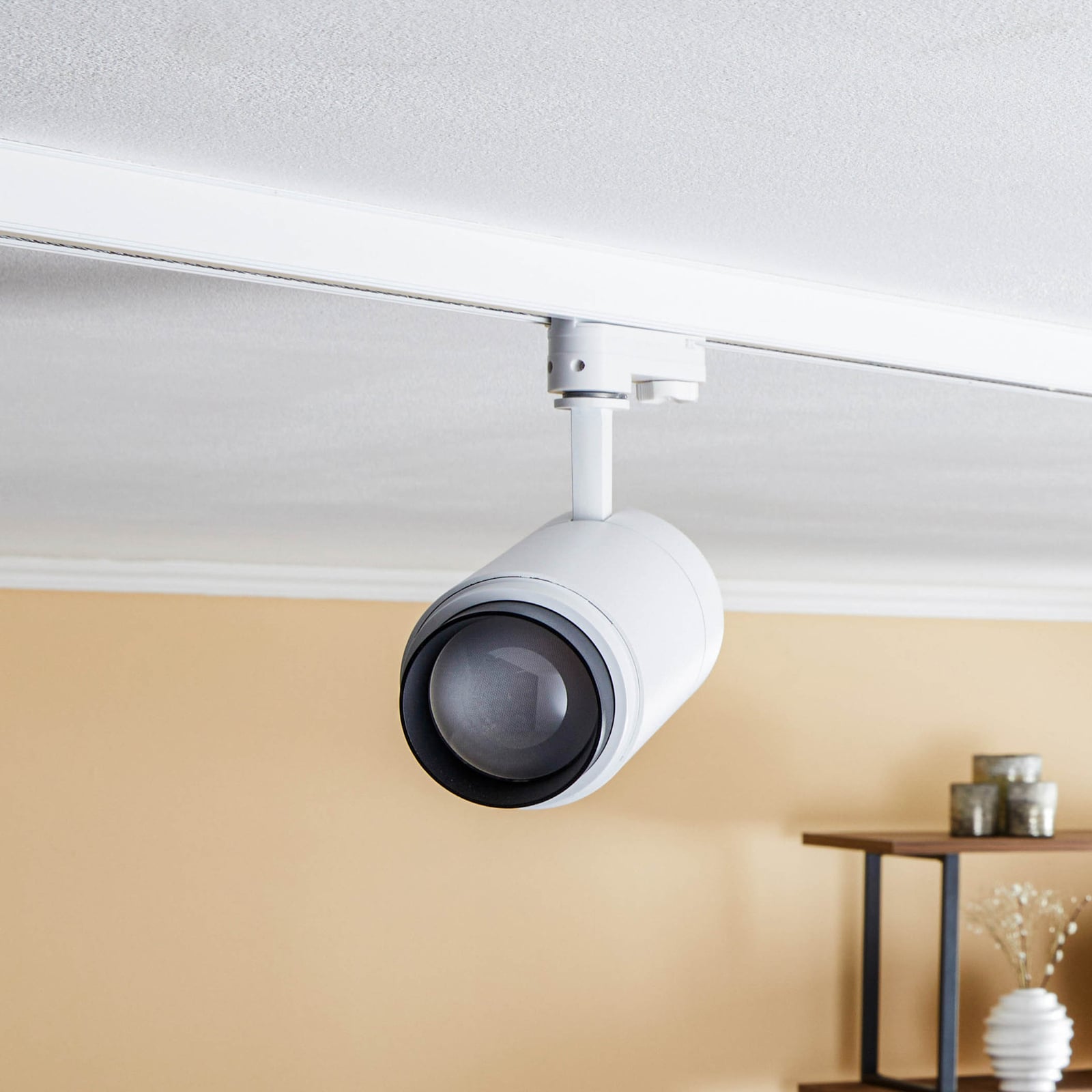 LED skinnespot Nanna hvit 3000K 27W 3-fase aluminium bakside