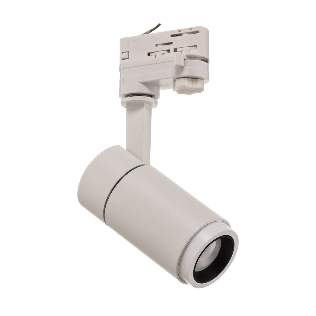 Detalj av LED skinnespot Nanna hvit 4000K 12W 3-fase aluminium