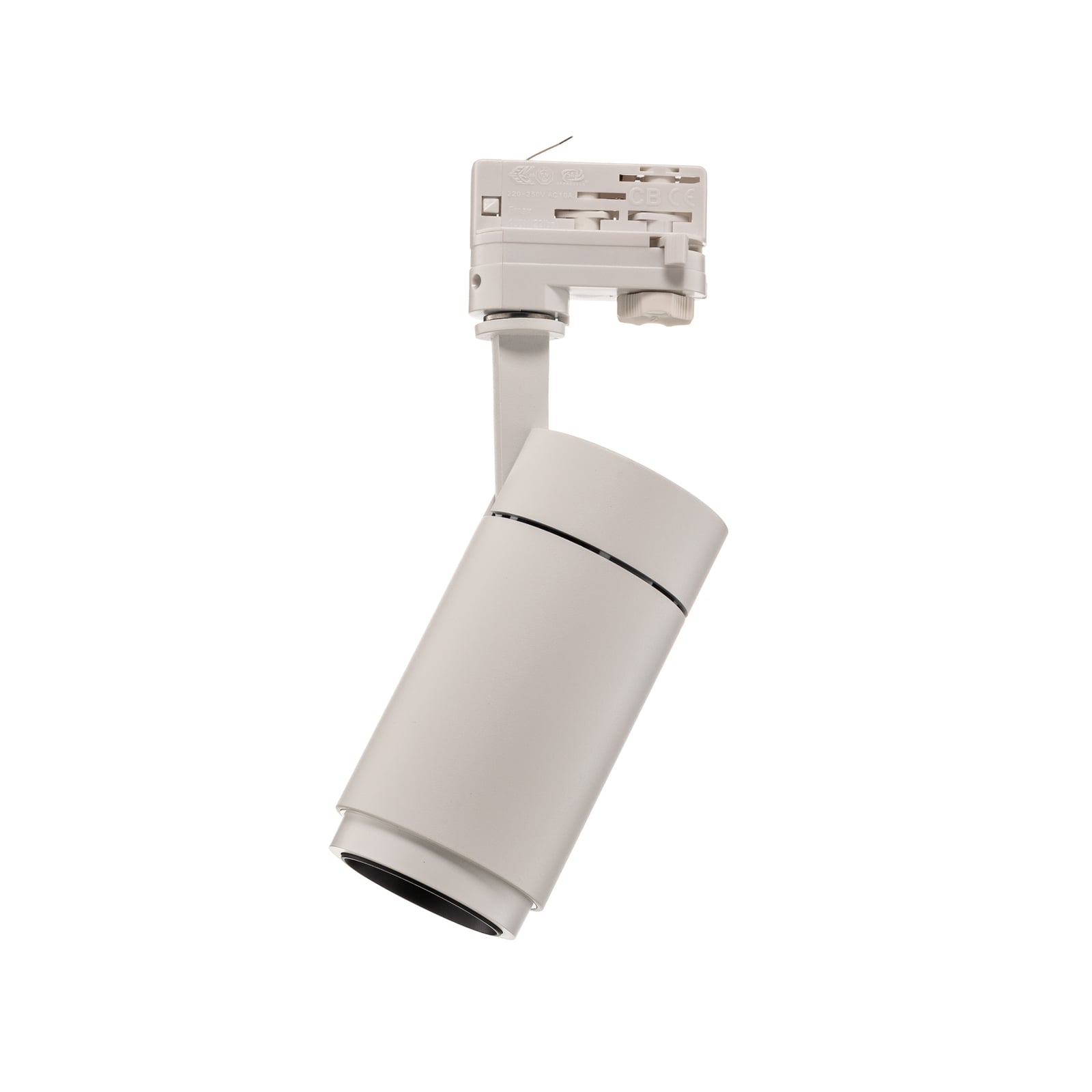 LED skinnespot Nanna hvit 4000K 21W justerbar vinkel sideprofil