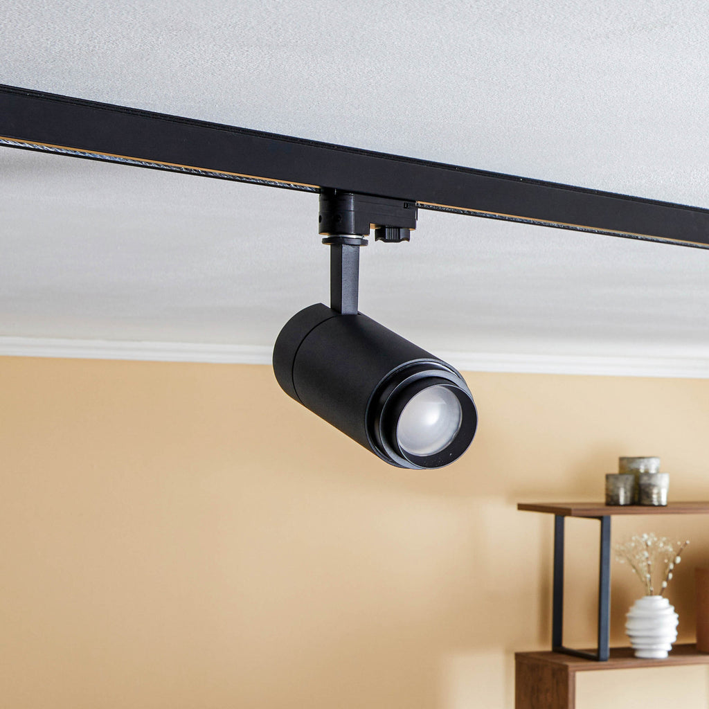 LED skinnespot Nanna svart 4000K 21W 3-fase aluminium bakside