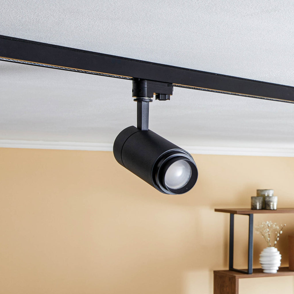 LED skinnespot Nanna svart 4000K 21W 3-fase aluminium bakside