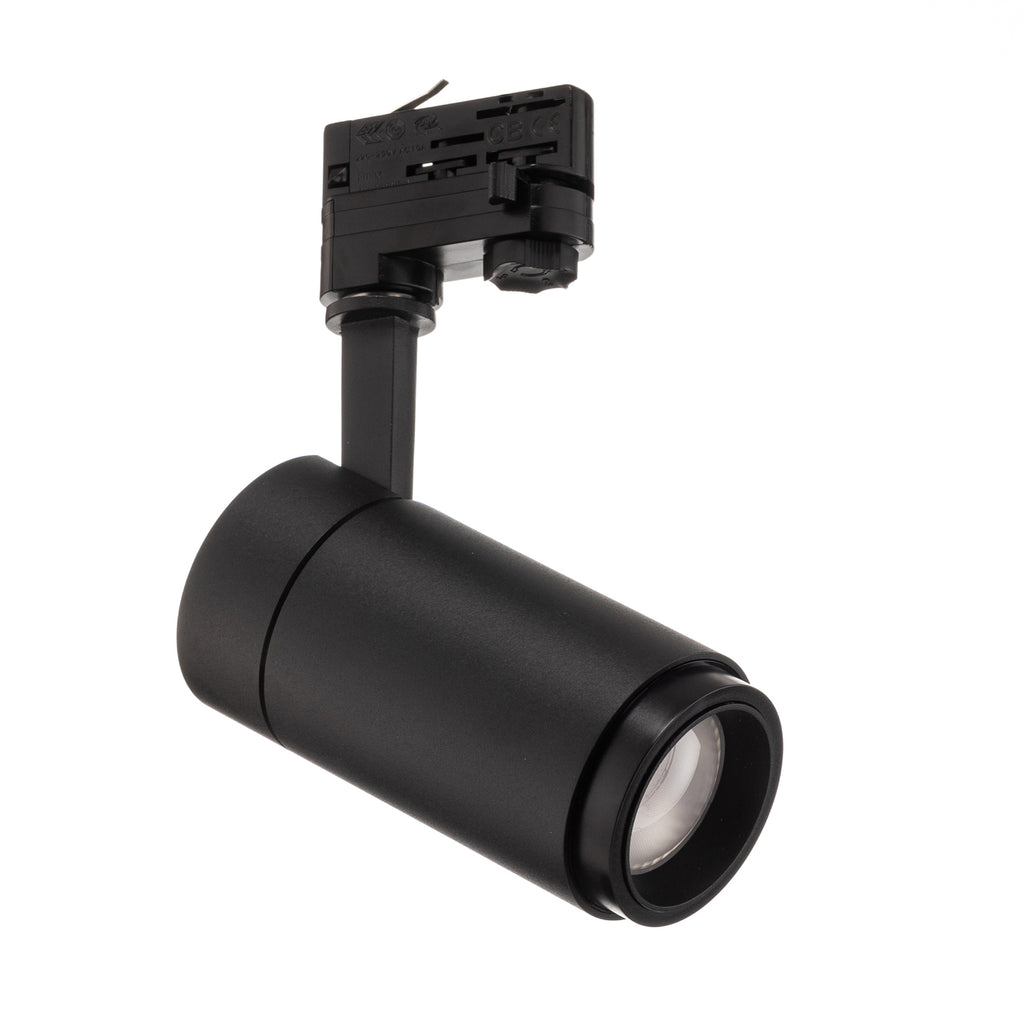 LED skinnespot Nanna svart 4000K 21W 3-fase aluminium detalj av lampehode