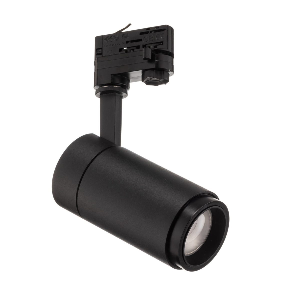 LED skinnespot Nanna svart 4000K 21W 3-fase aluminium detalj av lampehode