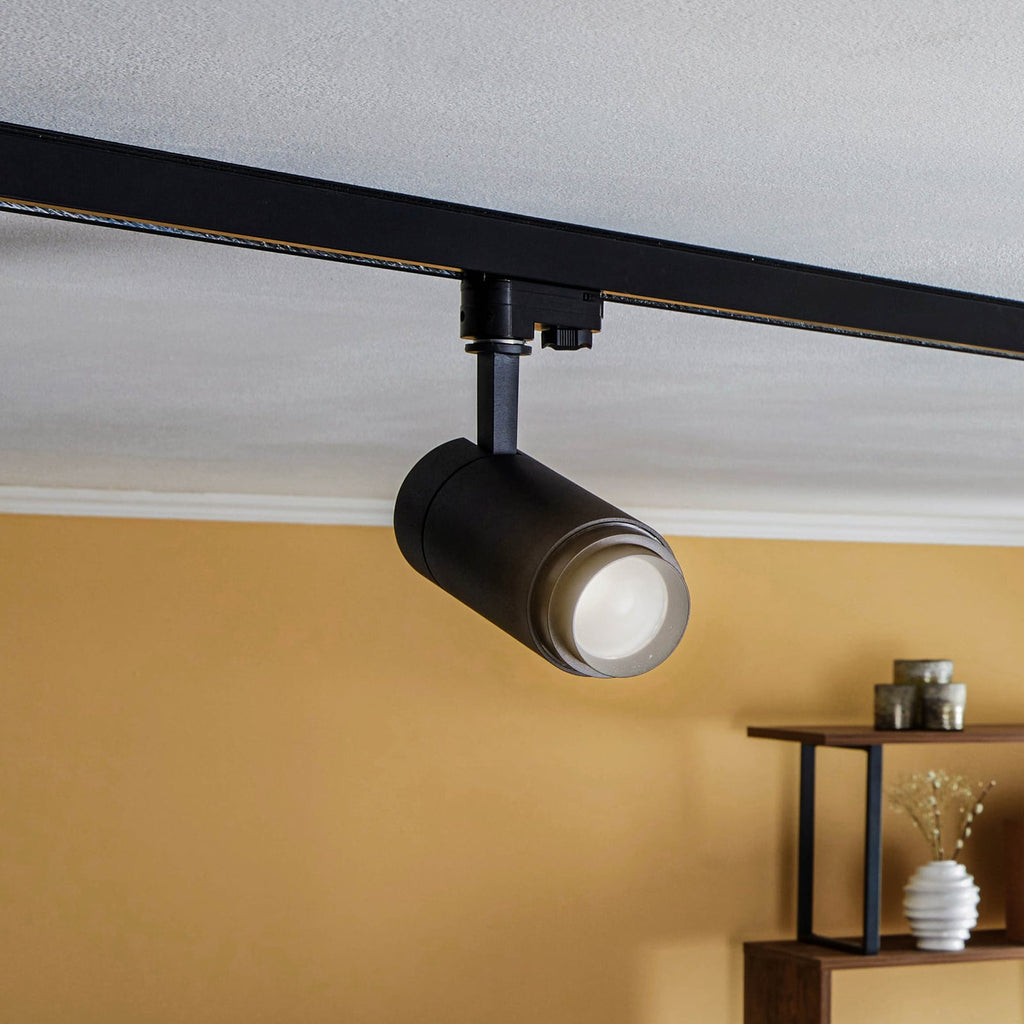 LED skinnespot Nanna svart 4000K 21W 3-fase aluminium forfra