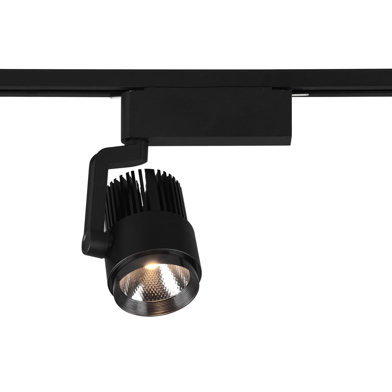 LED skinnespot Radiator DUOline svart matt CCT 15W forfra