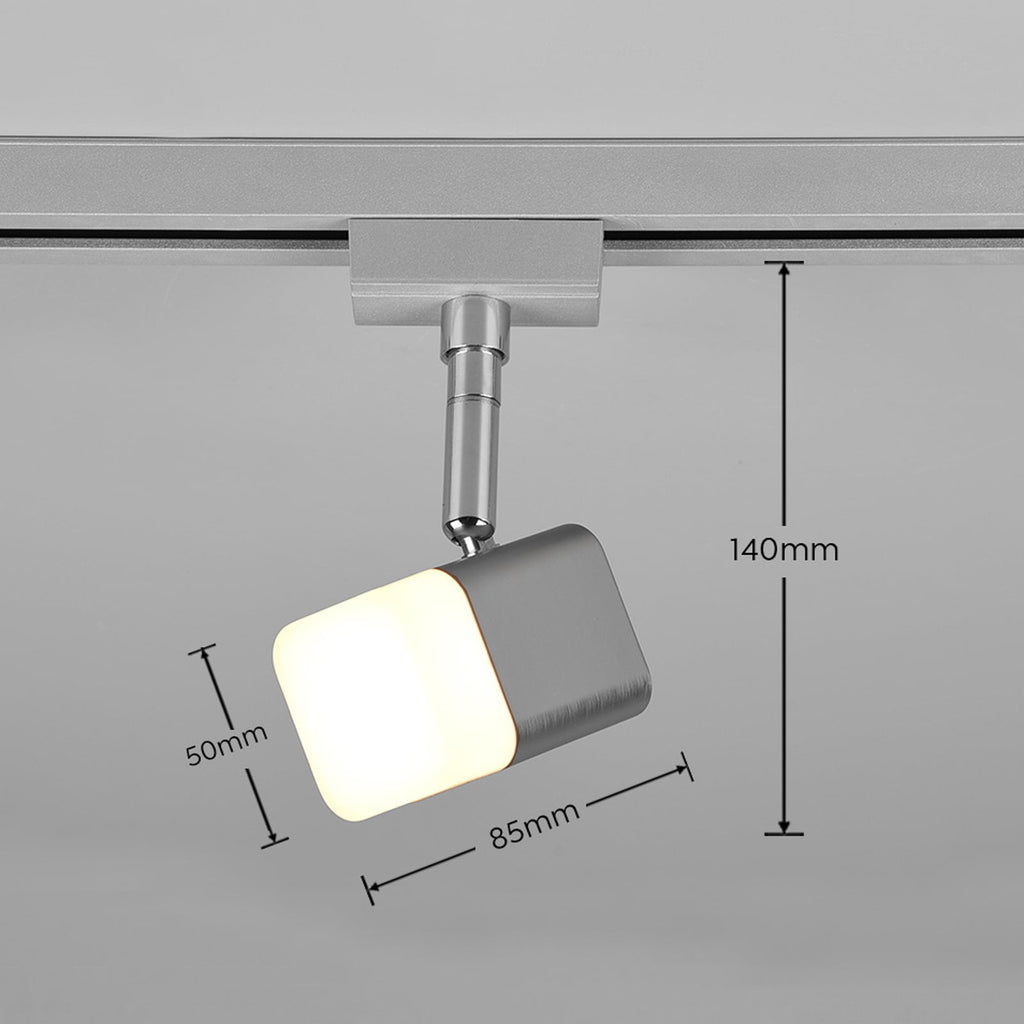 LED skinnespot Roubaix DUOline dimbar matt nikkel detalj