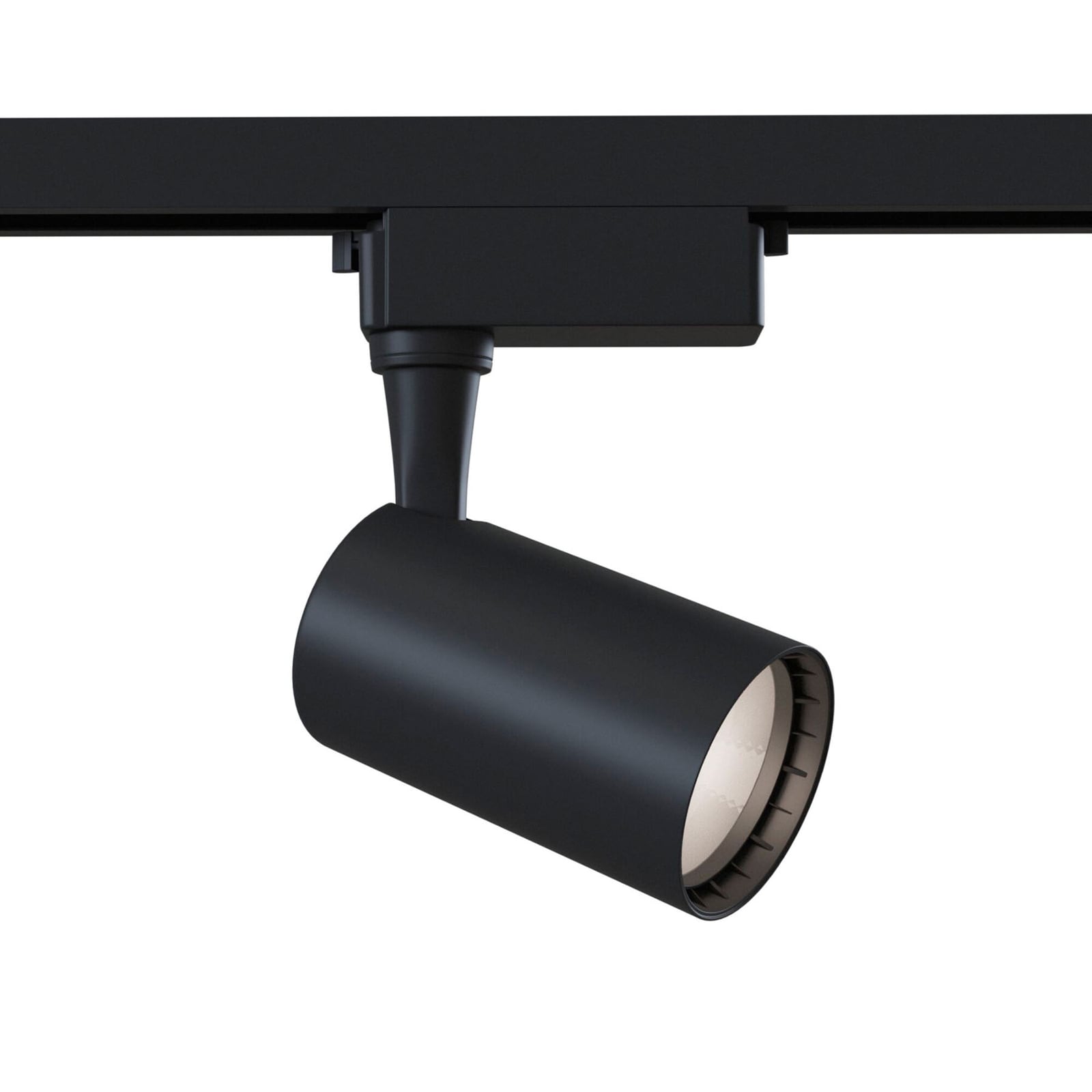 LED-skinnespot Track 1-fase svart 6W 3000K varmhvit forfra