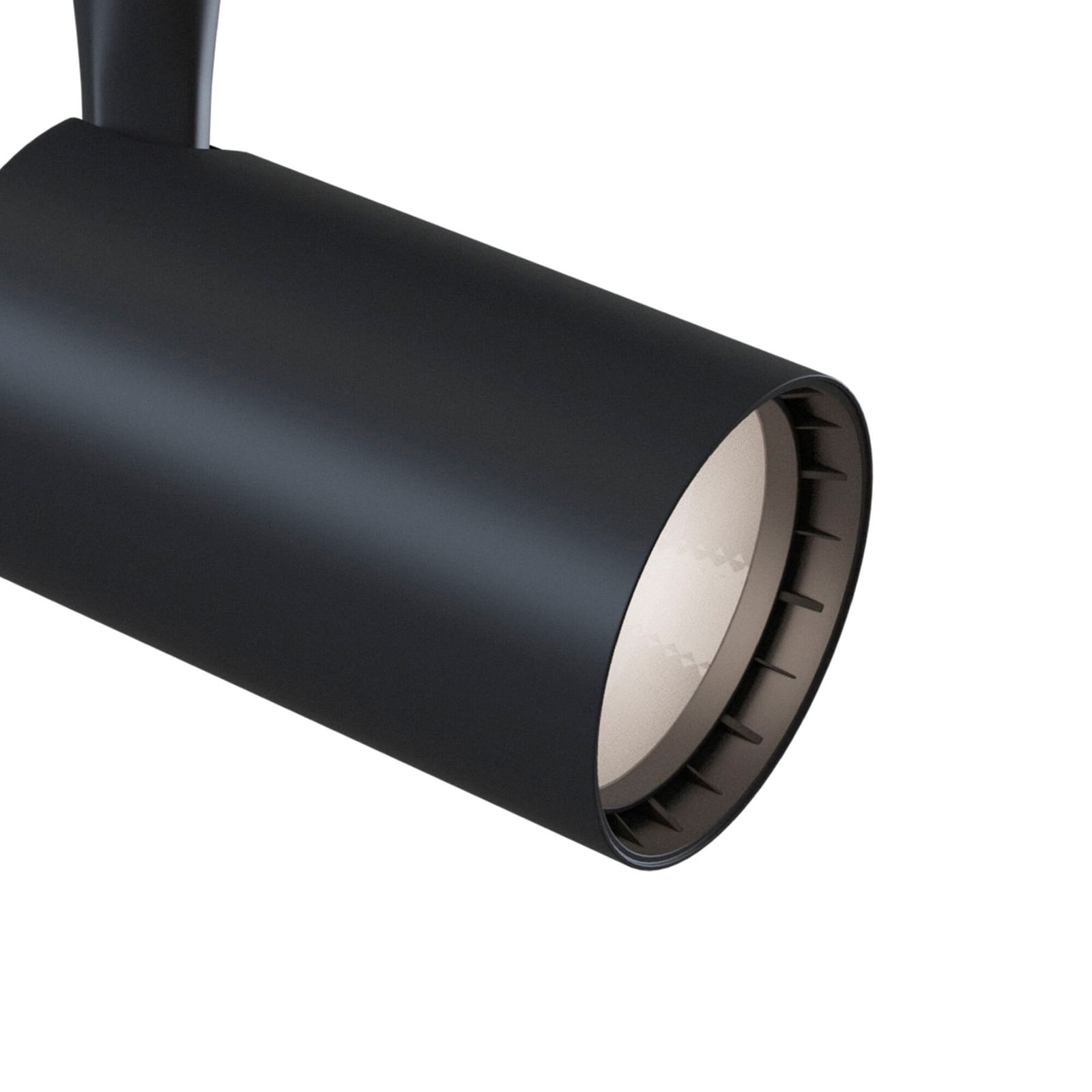 LED-skinnespot Track 1-fase svart 6W 3000K varmhvit bakside