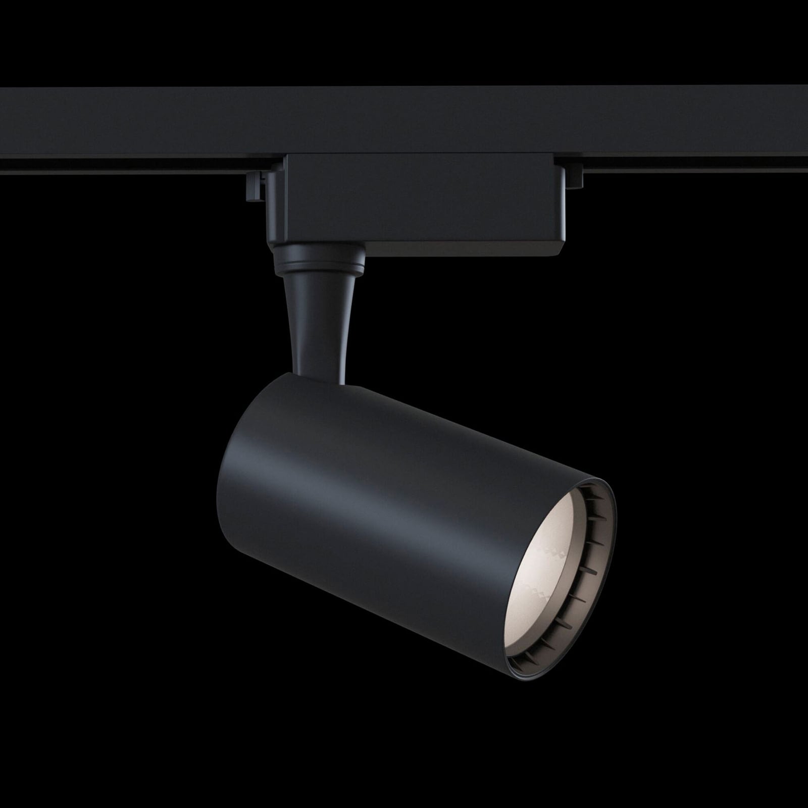 LED-skinnespot Track 1-fase svart 6W 3000K varmhvit detalj