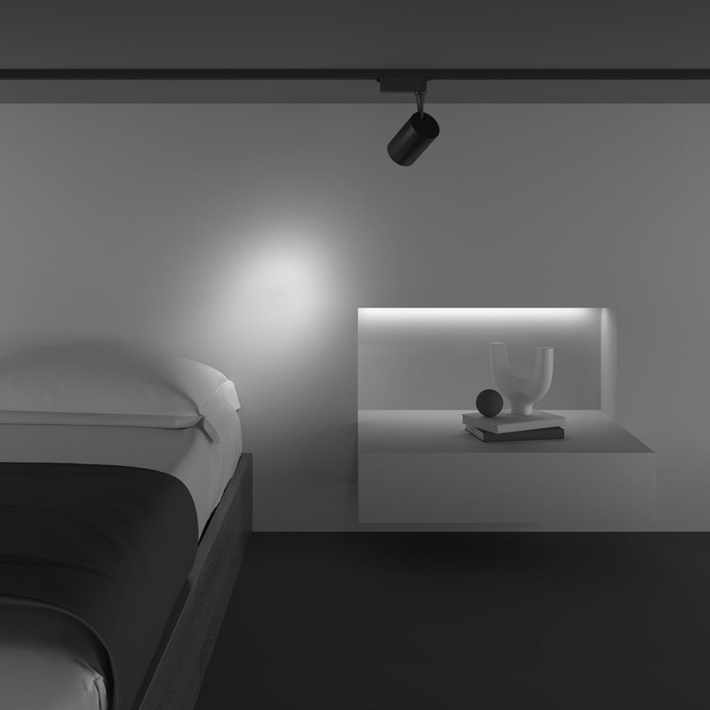 LED-skinnespot Vuoro Unity svart 4000K 10W bakside