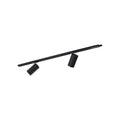 LED skinnesystem 2 spotter svart 115 cm dimbar PURE forfra