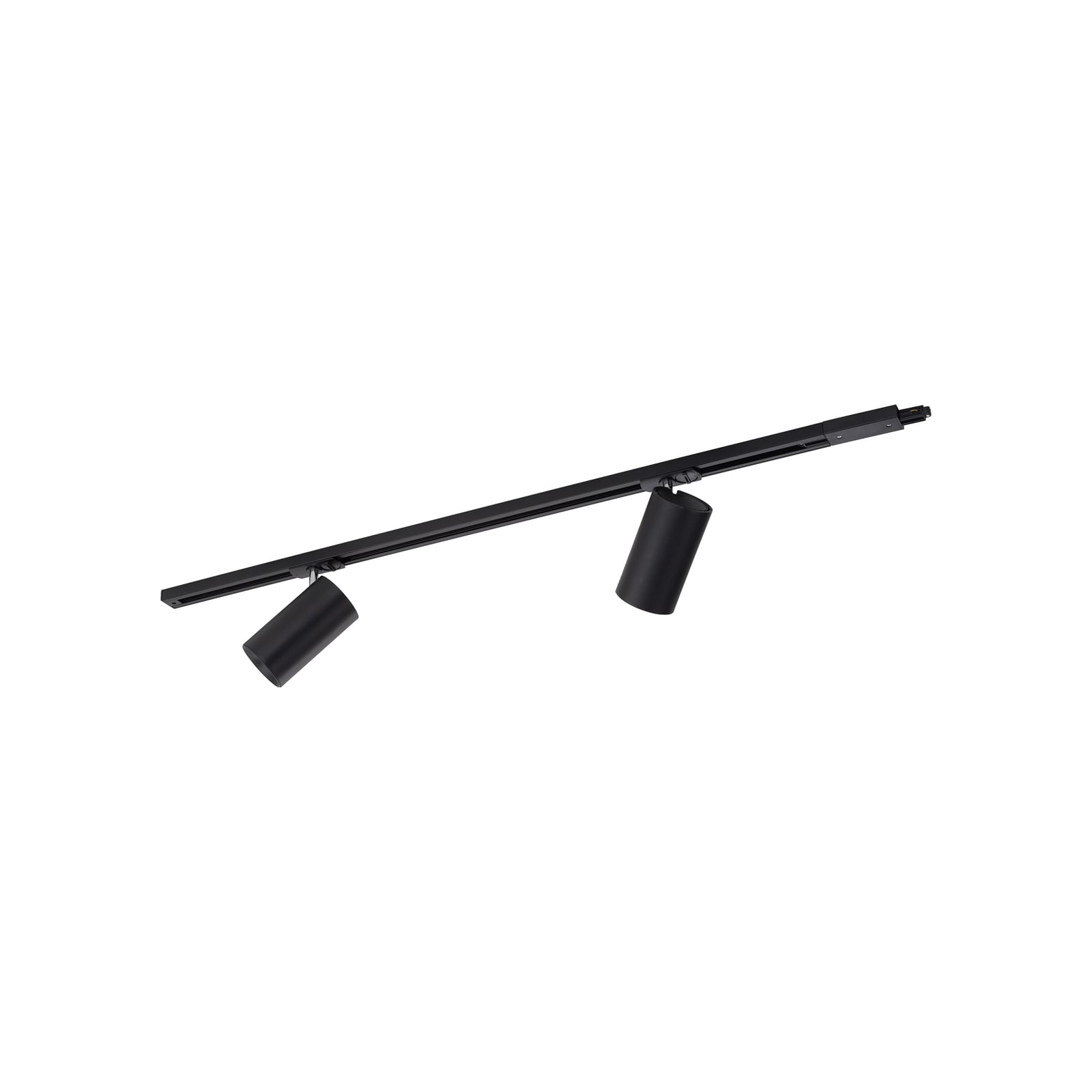 LED skinnesystem 2 spotter svart 115 cm dimbar PURE forfra