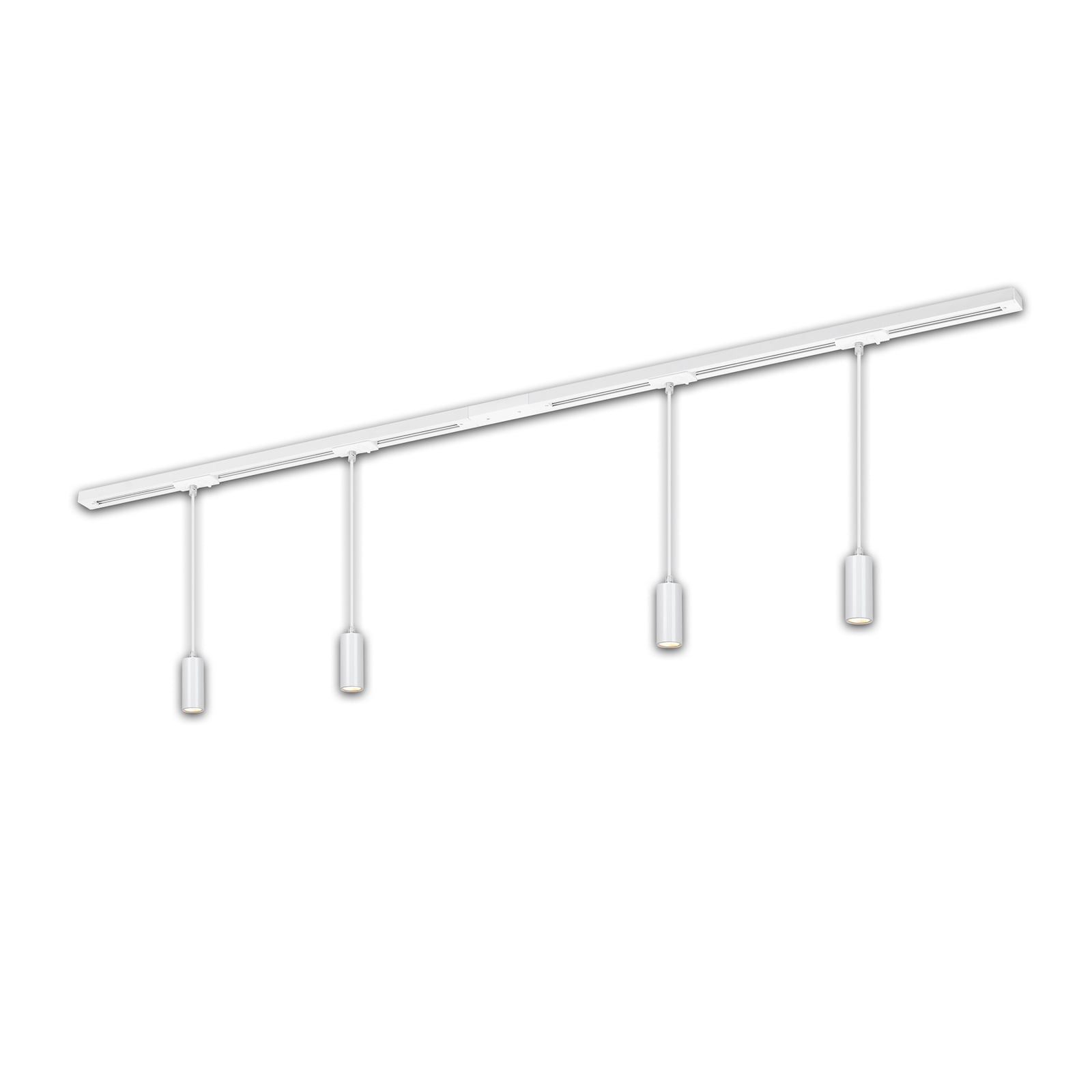LED skinnesystem 4 pendellamper hvit 150 cm dimbar front