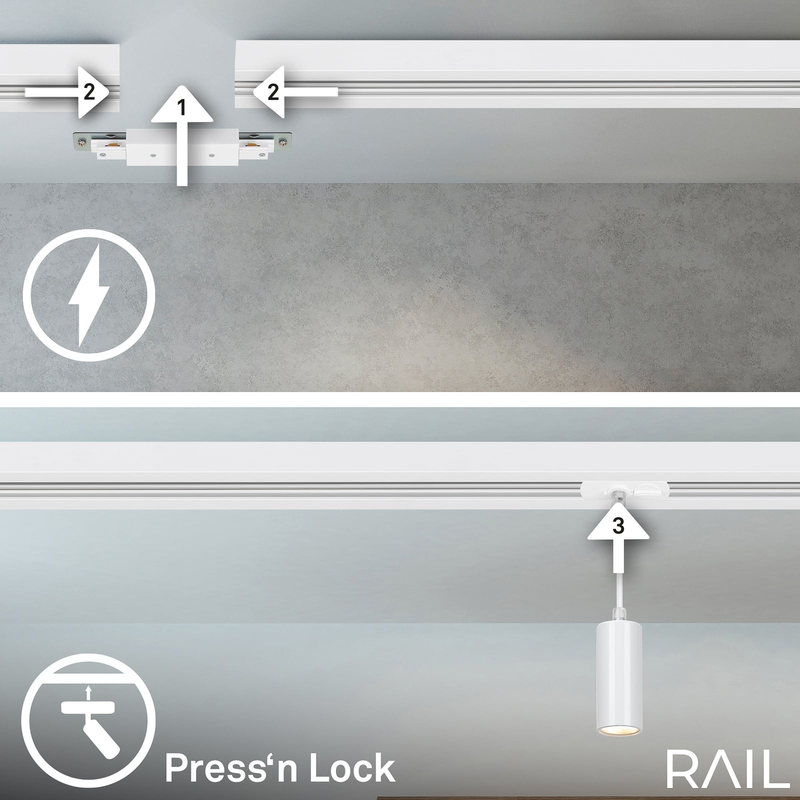 LED skinnesystem 4 pendellamper hvit 150 cm dimbar led-modul