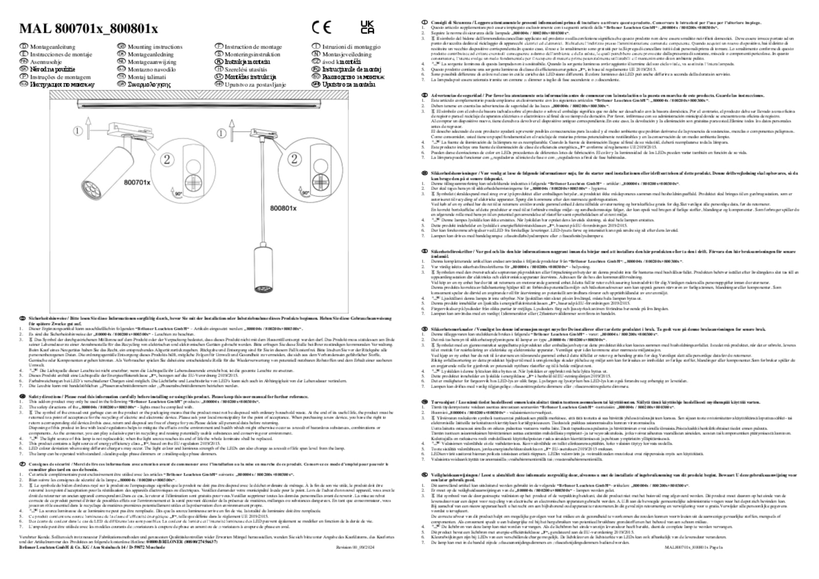 LED skinnesystem 4 pendellamper svart 150 cm dimbar sideprofil