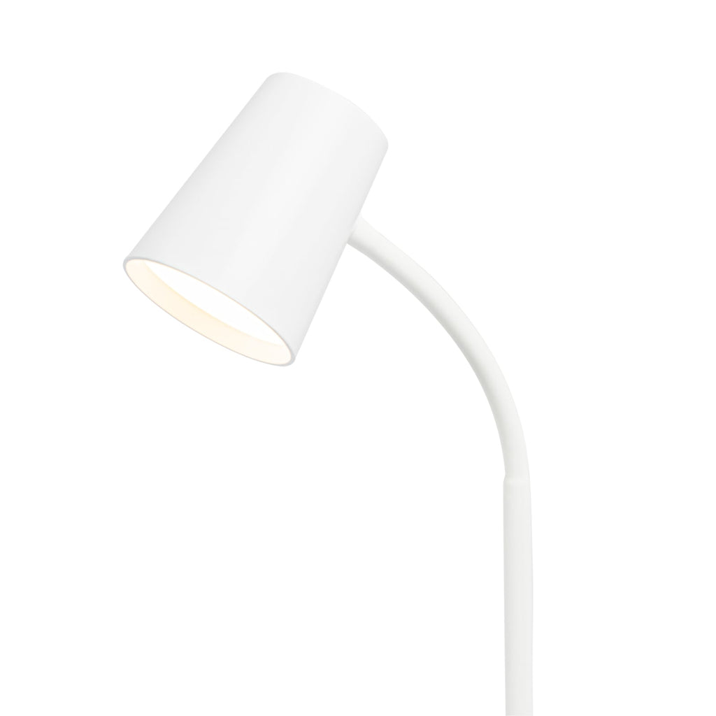 LED skrivebordslampe Ailina hvit dimbar 36 cm varmhvit nærbilde av skjerm
