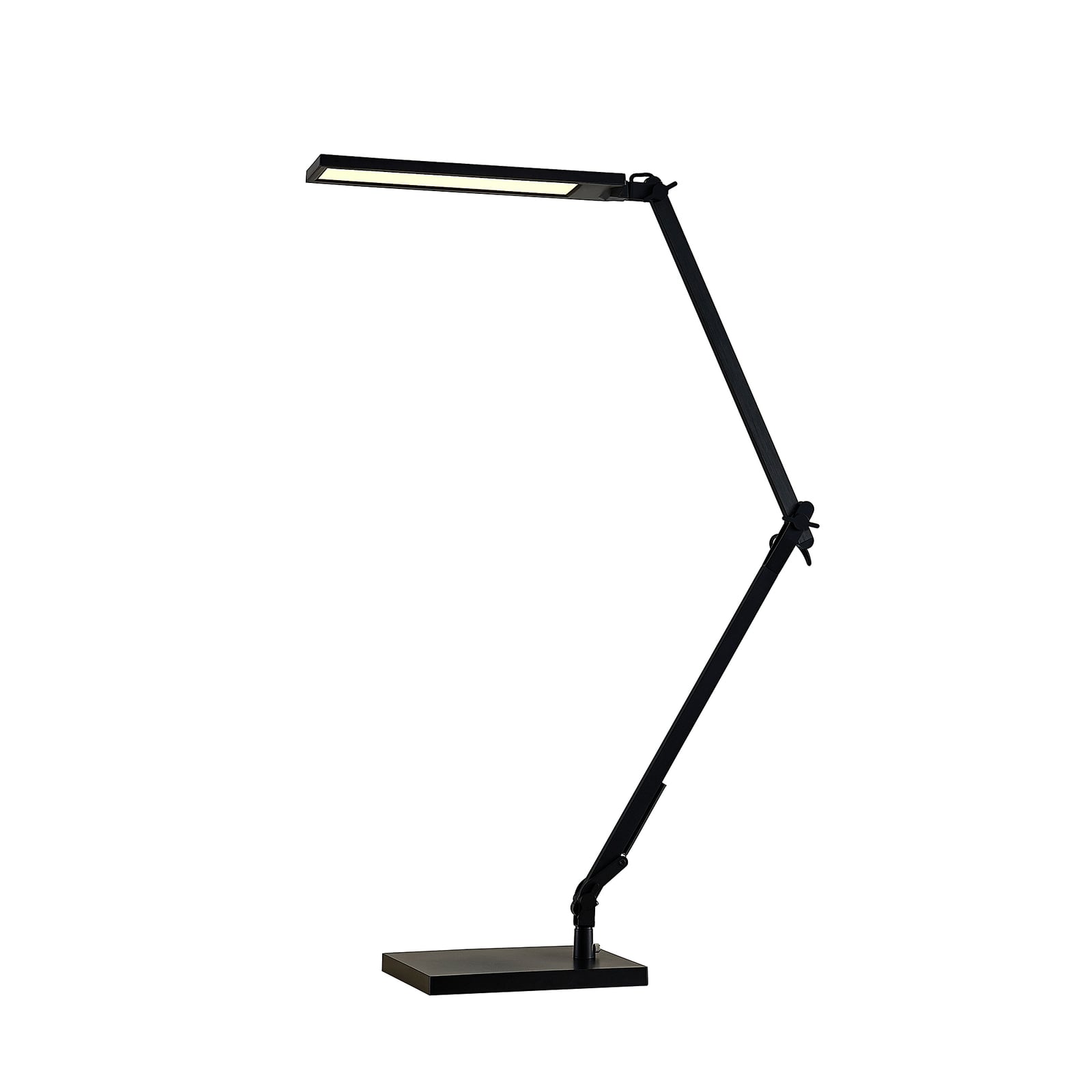 LED skrivebordslampe Antisa svart CCT dimbar sett fra siden