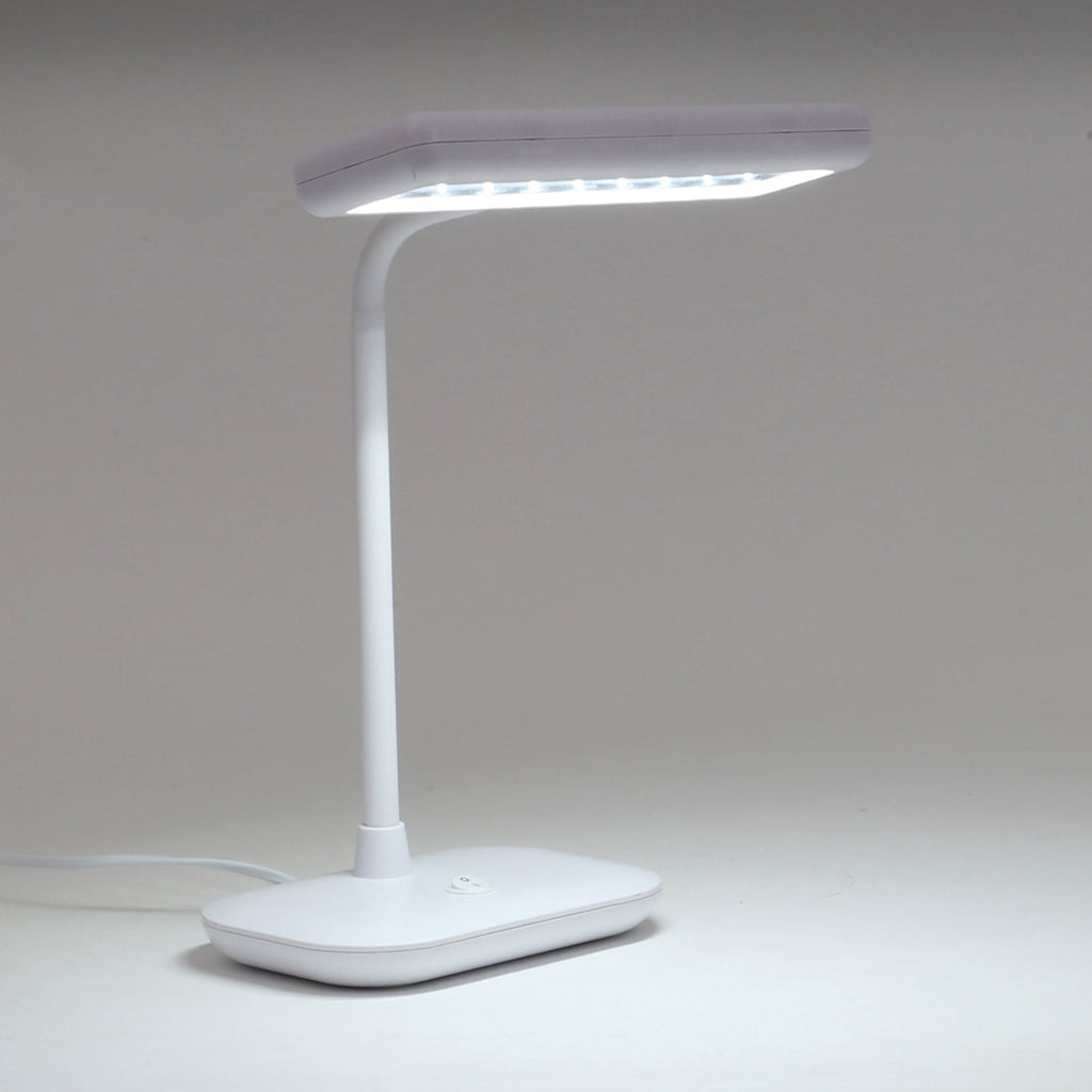 LED skrivebordslampe Daylight hvit plast detalj av lyskilde