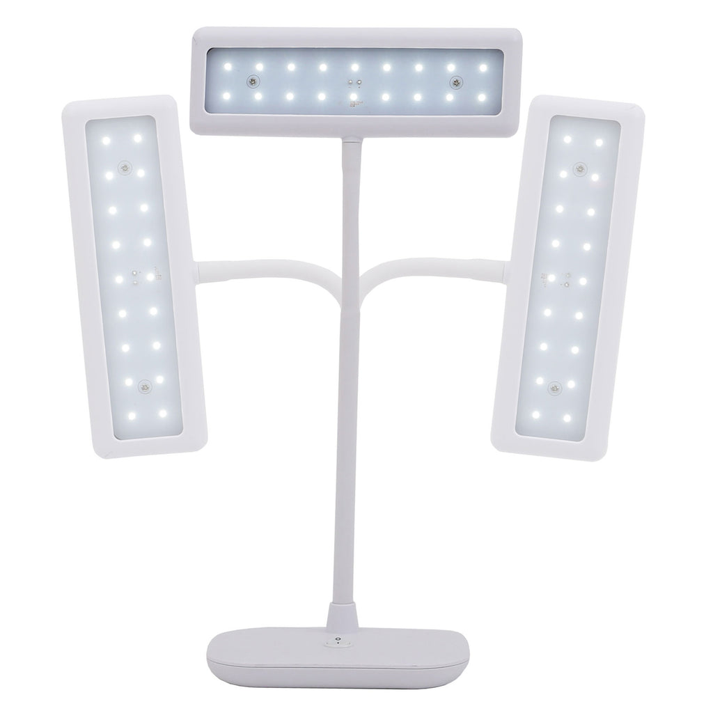 LED skrivebordslampe Daylight hvit plast nærbilde av bryter