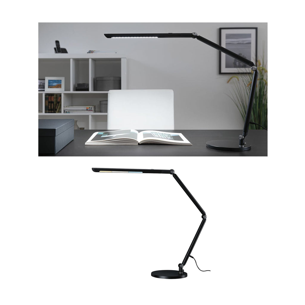 LED skrivebordslampe FlexBar dimbar svart CCT 10,6W - Paulmann forfra