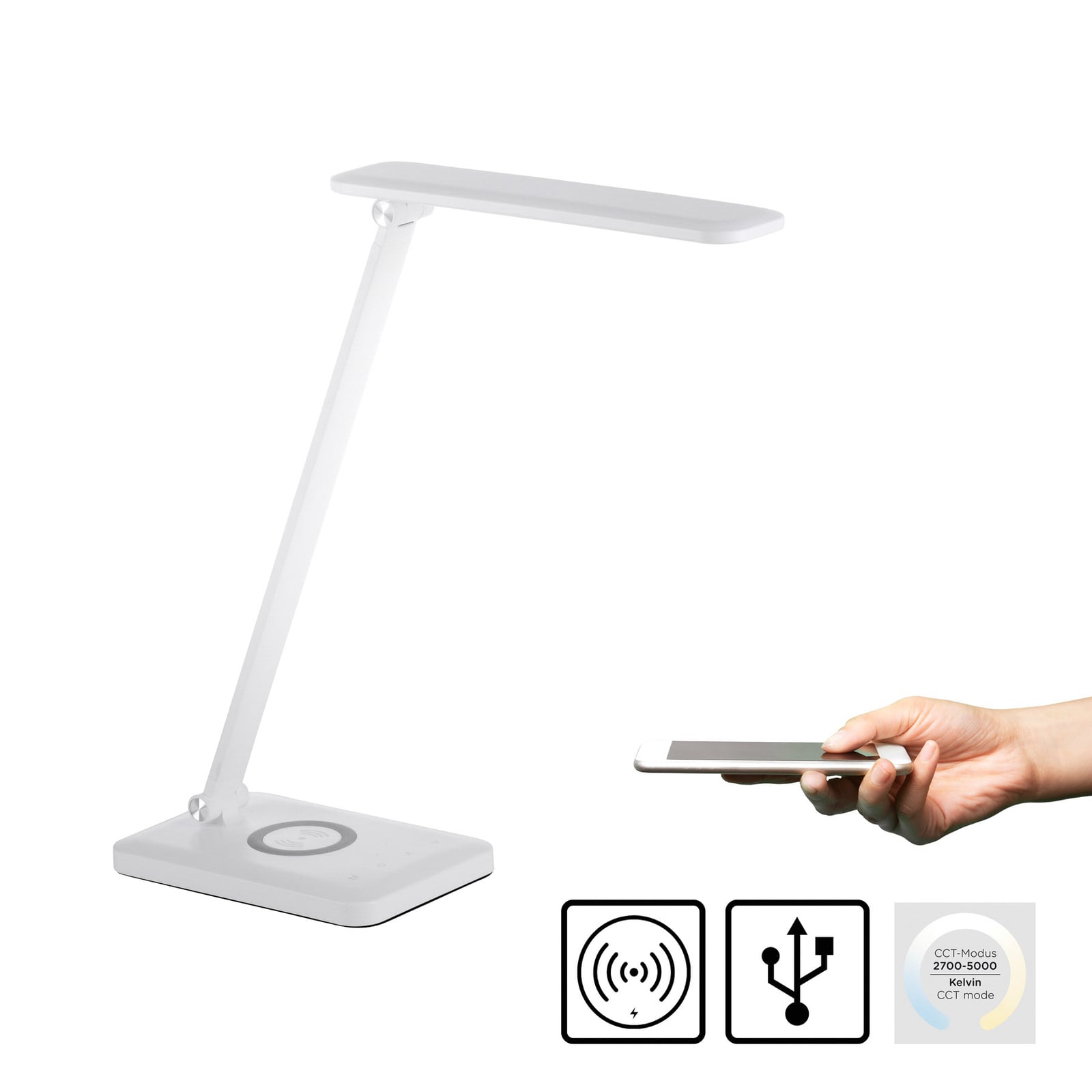 LED skrivebordslampe Florentina sideprofil