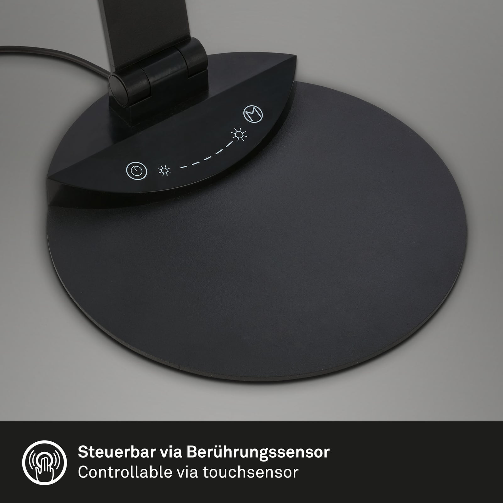 Justerbar arm på LED skrivebordslampe Haiti CCT dimbar svart 83 cm