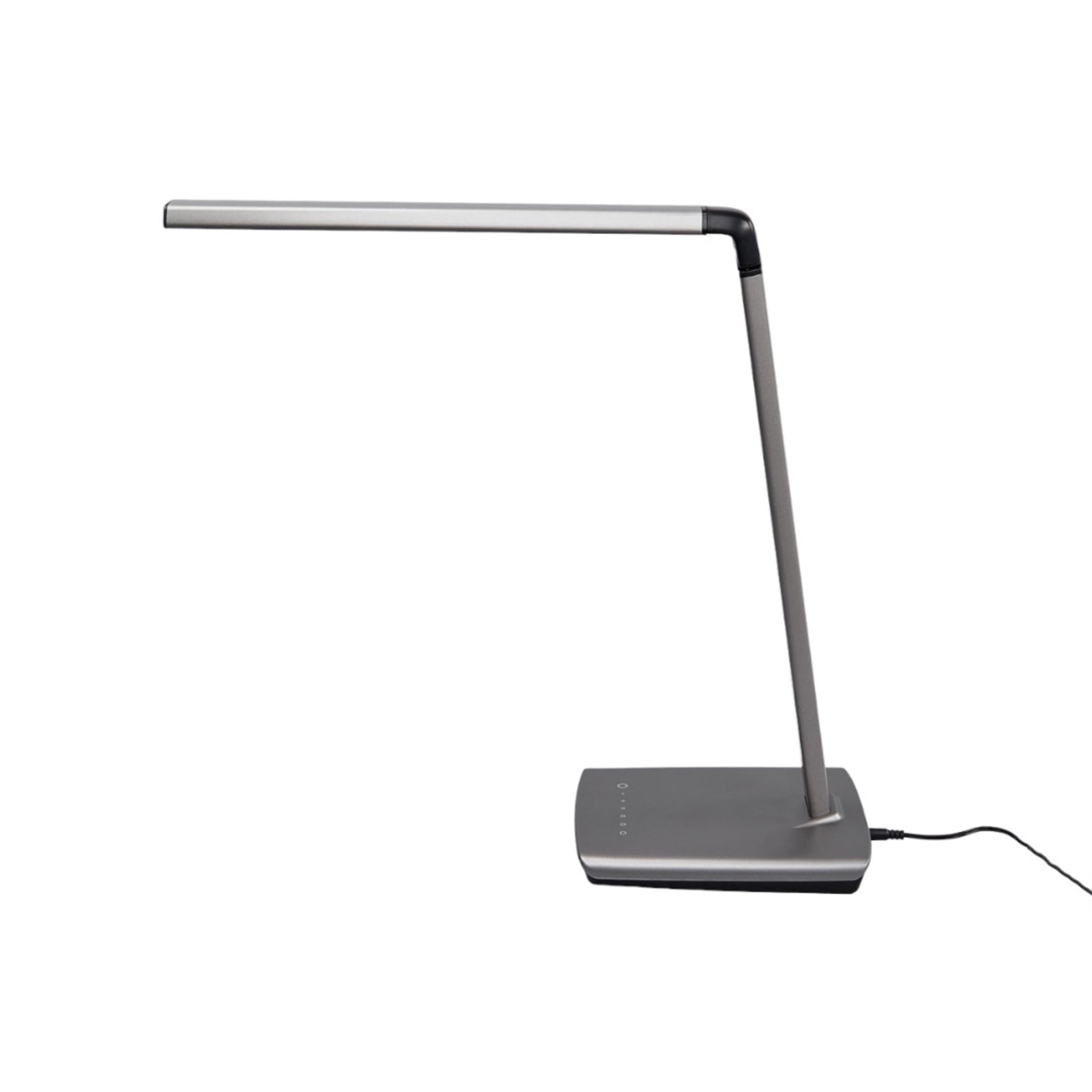 LED skrivebordslampe Kuno grå USB berøringsdimmer montert på skrivebord