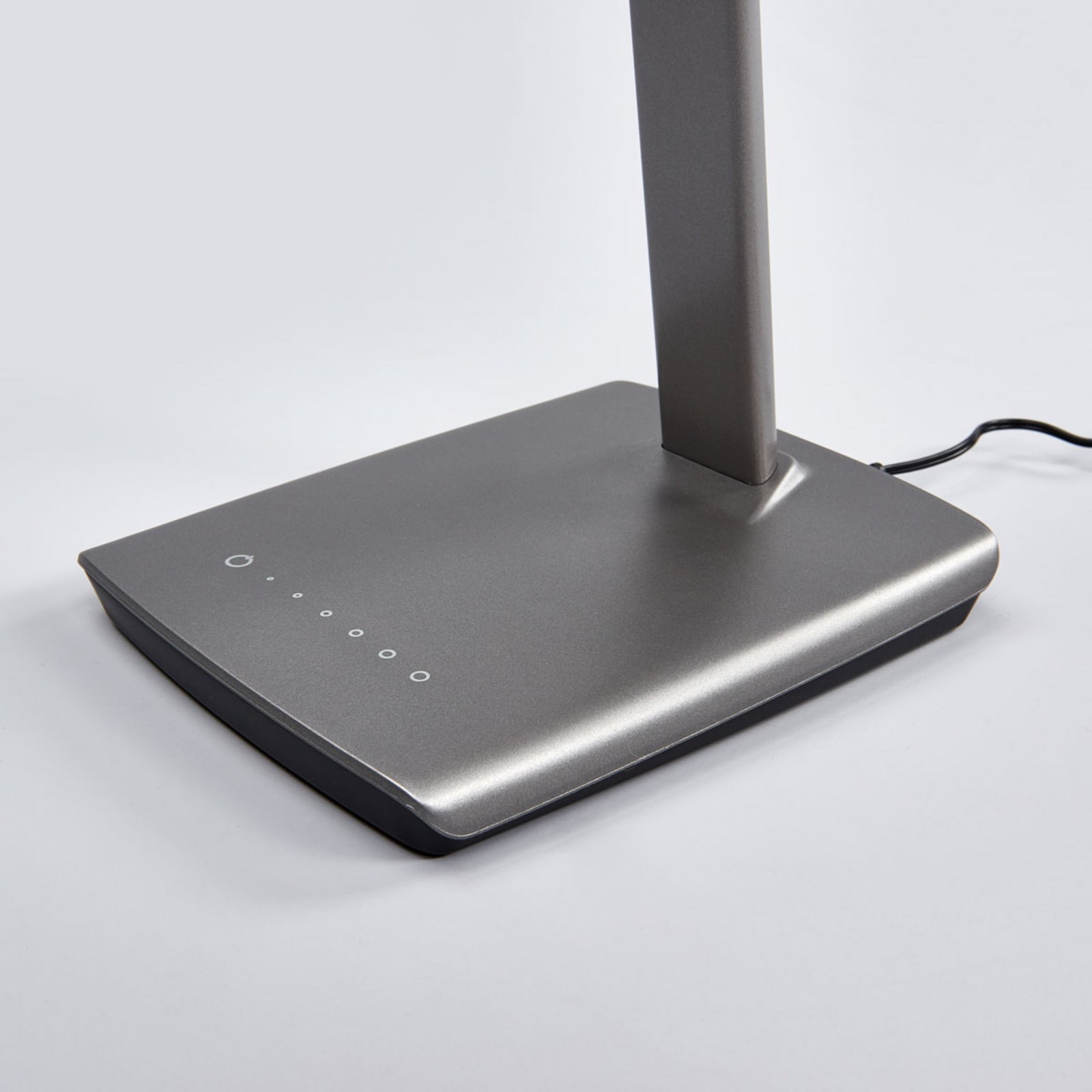 LED skrivebordslampe Kuno grå USB berøringsdimmer - Lindby
