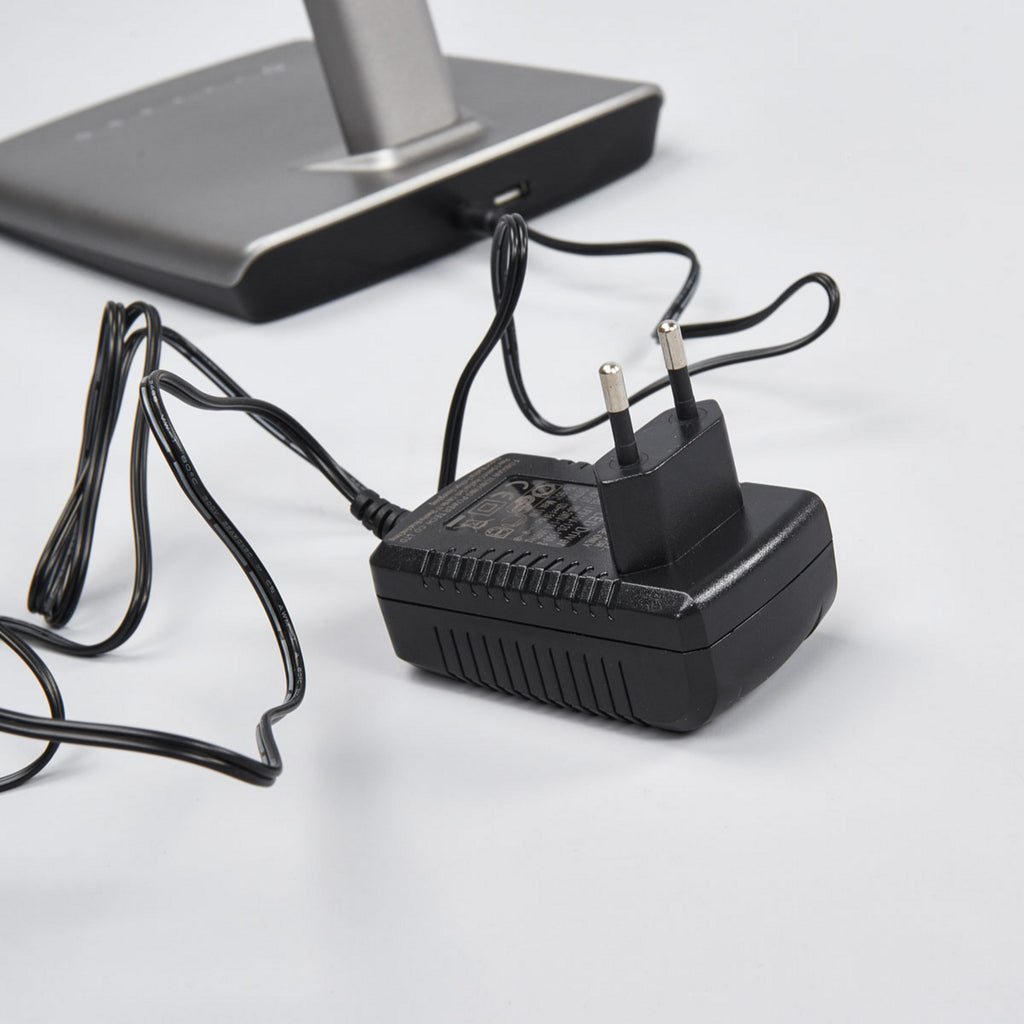 LED skrivebordslampe Kuno grå USB berøringsdimmer - Lindby