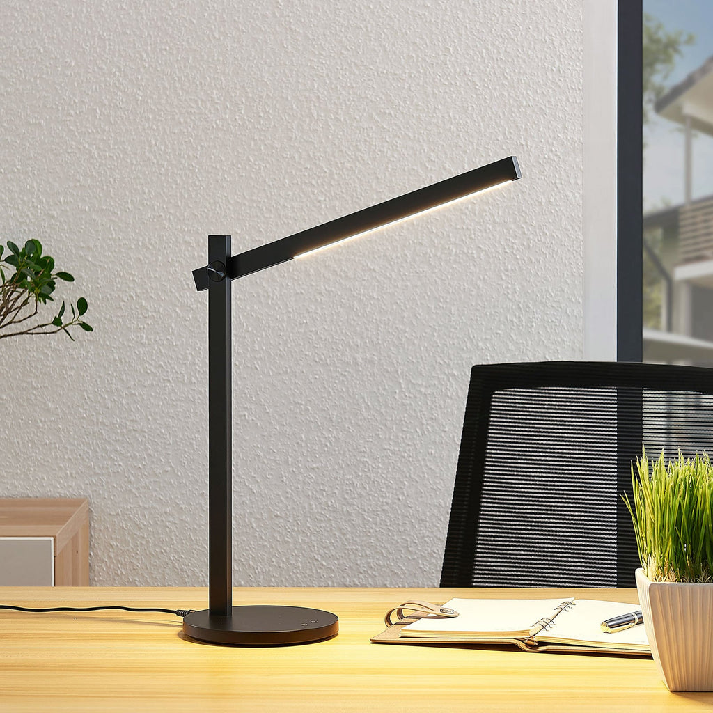 LED skrivebordslampe Loretta svart 43 cm CCT dimbar bakside