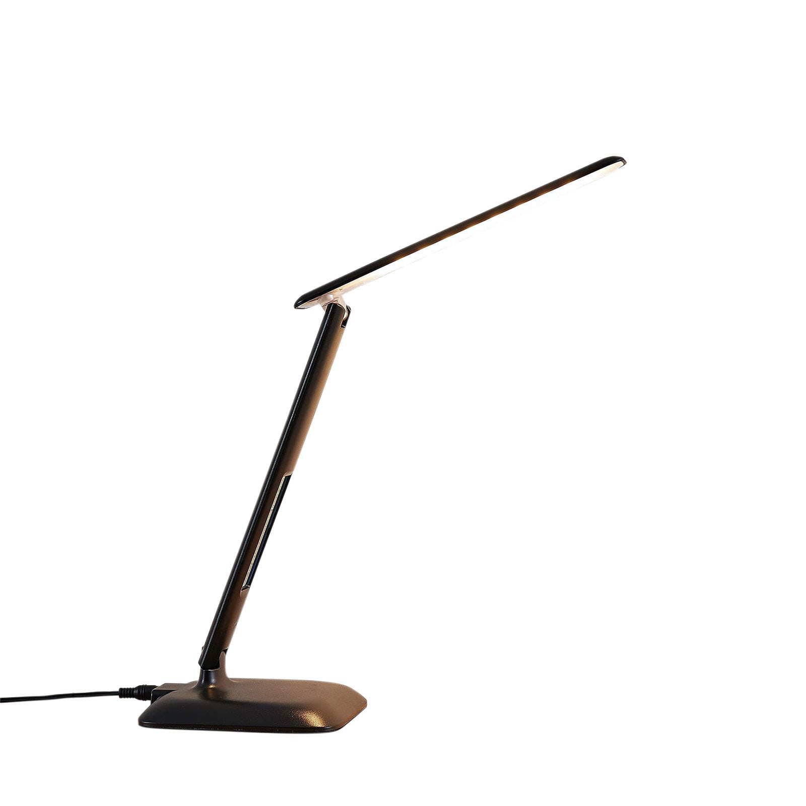 Detalj av LED skrivebordslampe Ludmilla dimbar med display svart touchkontroll