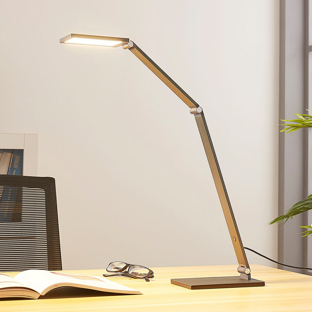 LED skrivebordslampe Mion dimbar aluminium 41 cm 8W forfra