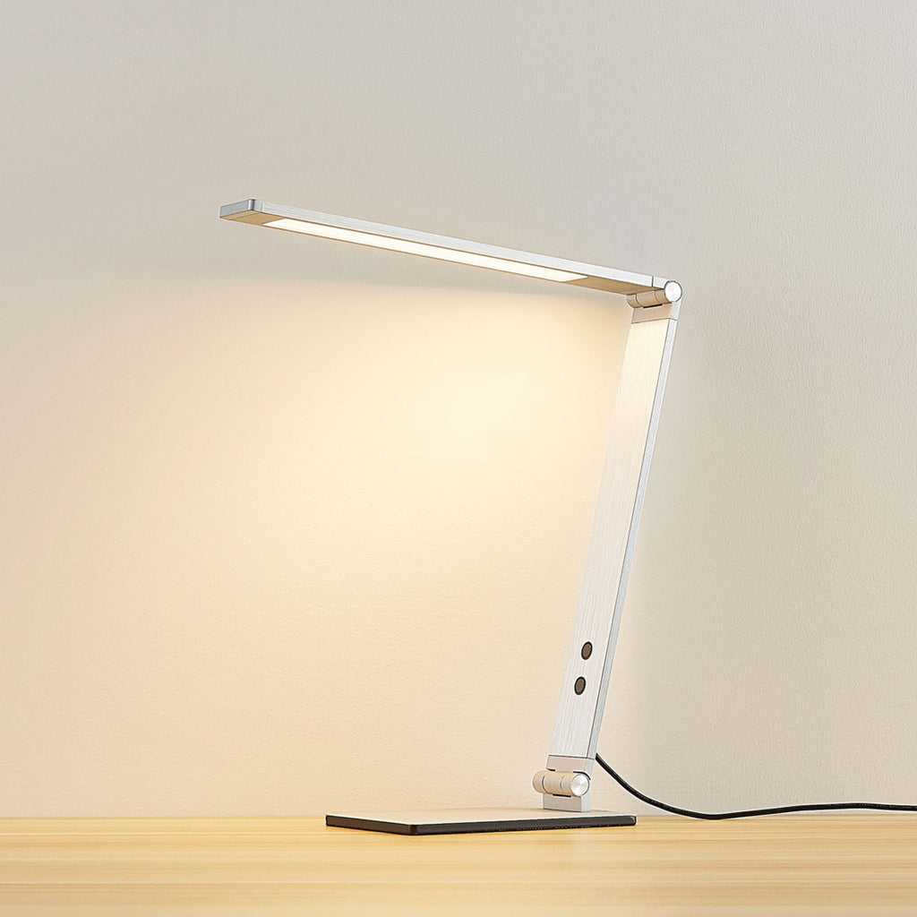LED skrivebordslampe Nicano grå aluminium dimbar CCT justerbar arm