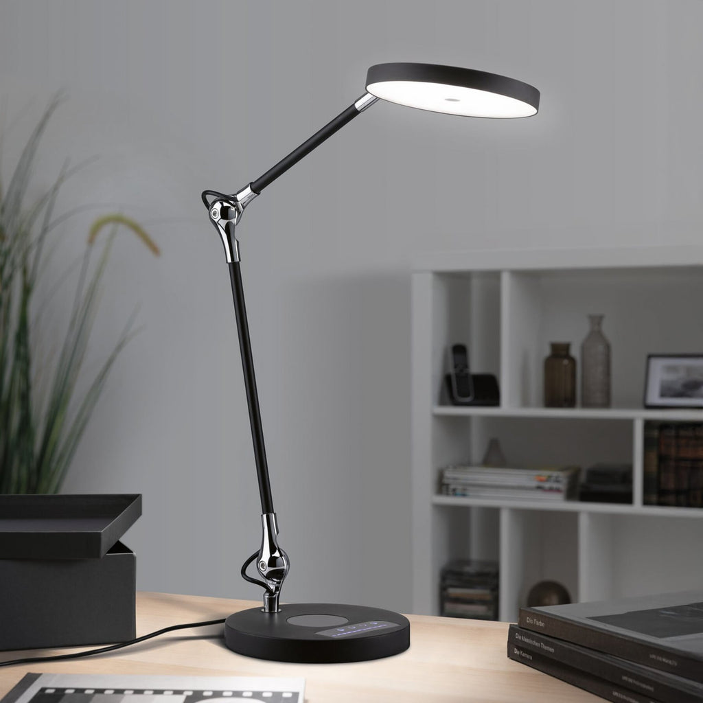 LED skrivebordslampe Numis dimbar CCT svart 11W Paulmann forfra