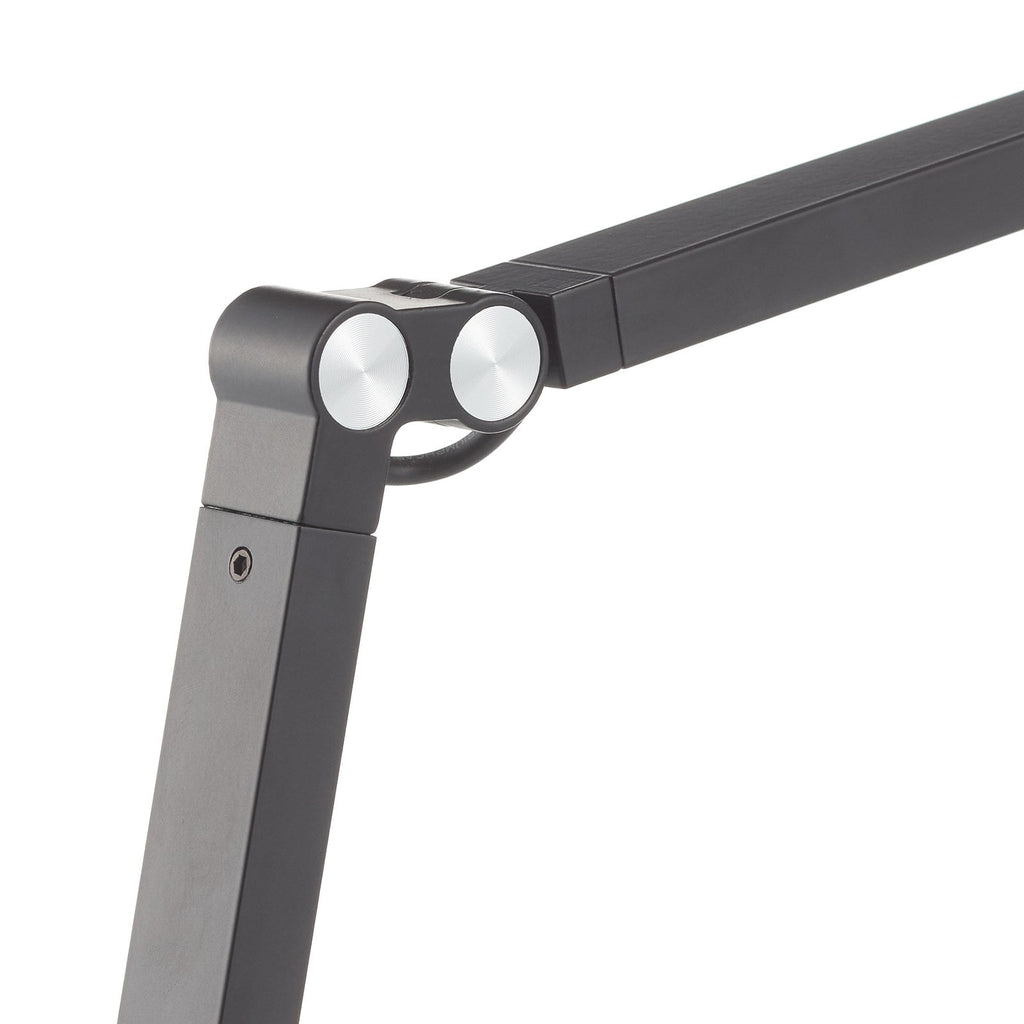 LED skrivebordslampe Regina dimbar svart CCT 80 cm nærbilde av berøringsdimmer