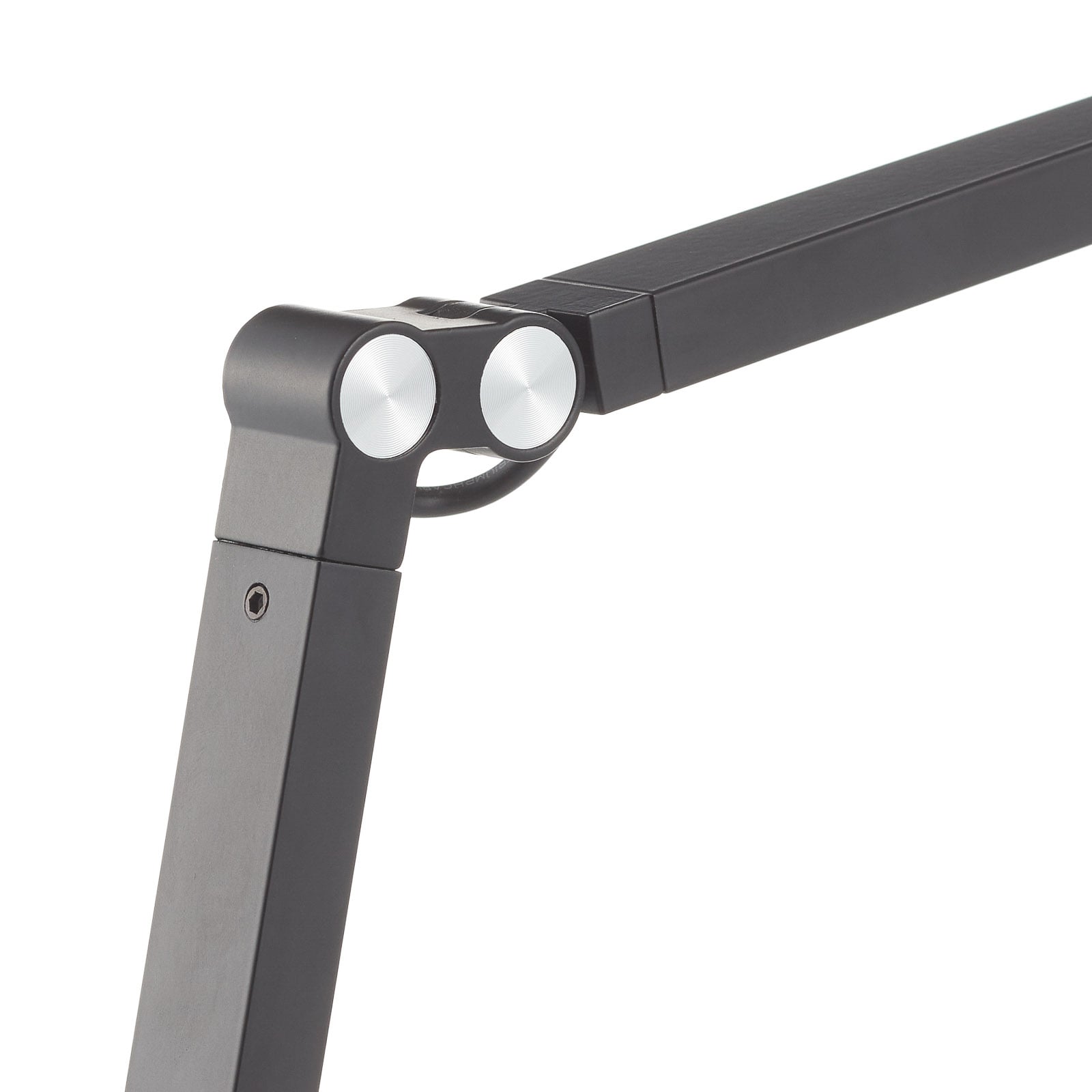 LED skrivebordslampe Regina dimbar svart CCT 80 cm nærbilde av berøringsdimmer