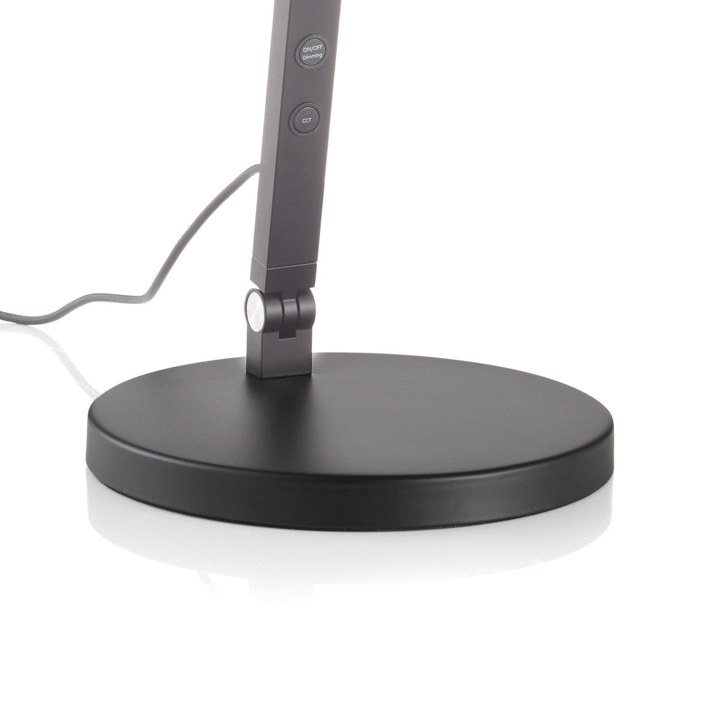 LED skrivebordslampe Regina dimbar svart CCT 80 cm rund fot
