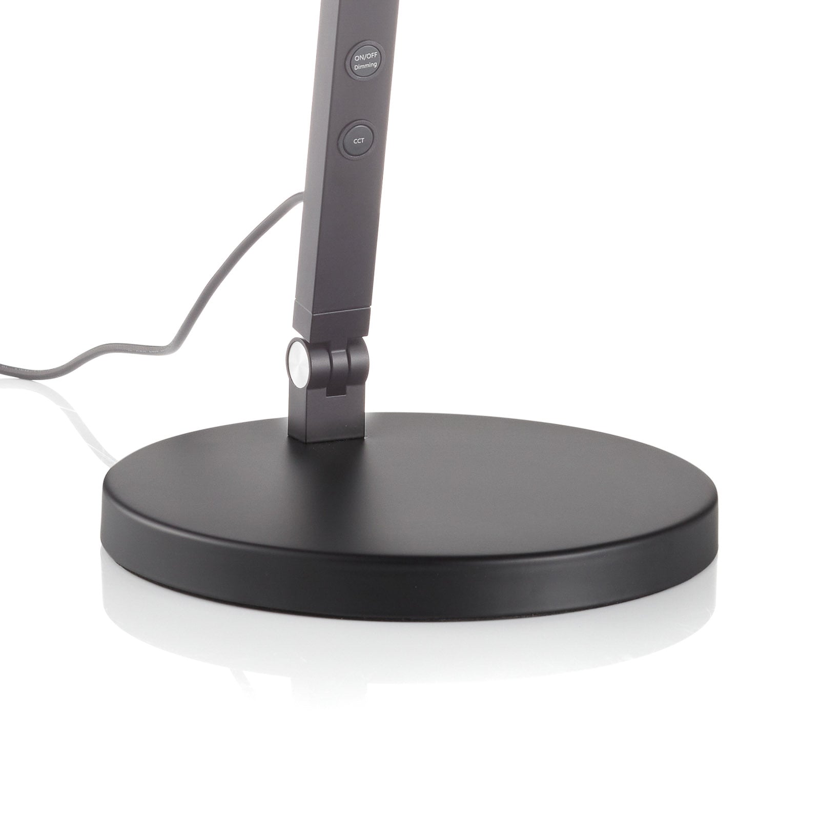 LED skrivebordslampe Regina dimbar svart CCT 80 cm rund fot