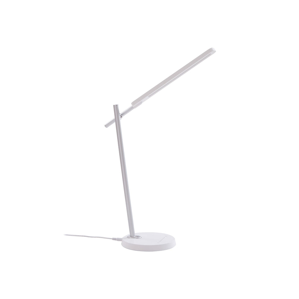 LED skrivebordslampe Valtorin dimbar hvit 7,2W 4000K detalj av touch-dimmer