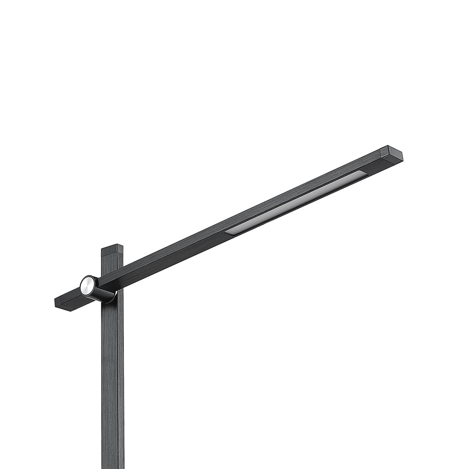 LED skrivebordslampe Wasko dimbar svart metall 8W montert på skrivebord