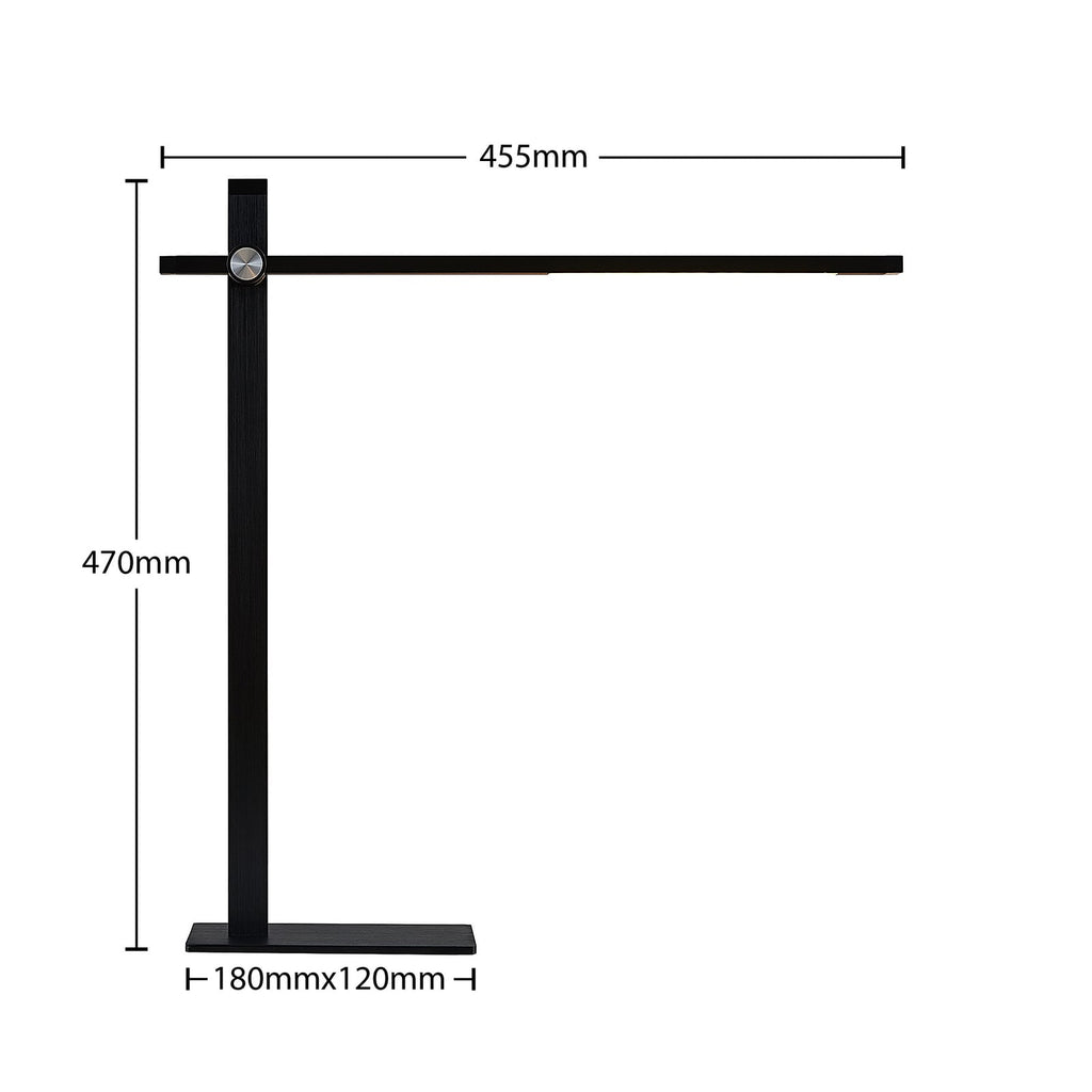 LED skrivebordslampe Wasko dimbar svart metall 8W med kabel