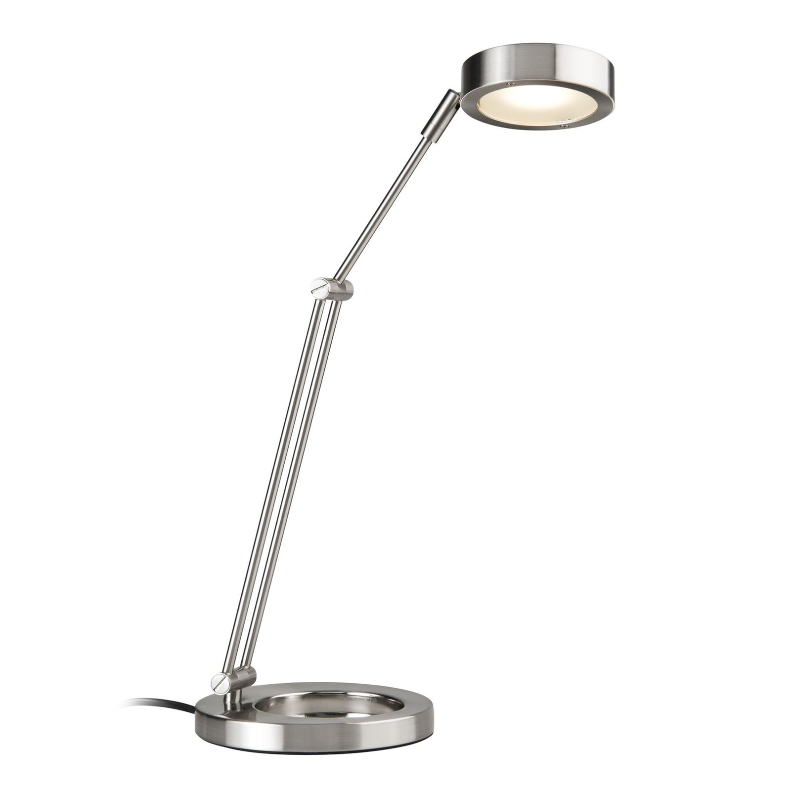 LED skrivebordslampe Zed børstet stål 5W 45 cm bakside