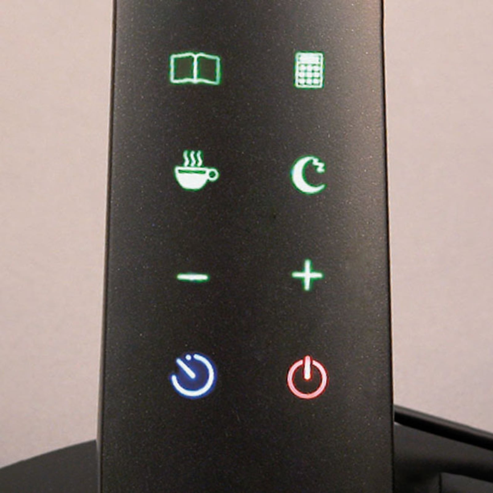 LED skrivebordslampe Zig dimbar CCT svart matt 10W detalj på lampehode